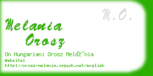 melania orosz business card